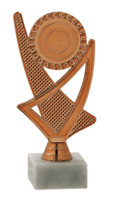 Trofej zlatej, striebornej, bronzovej farby pre maxi emblém