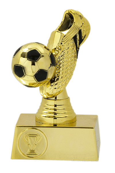 Zlata plastová futbalová trofej