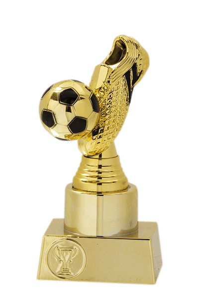 Zlata plastová futbalová trofej