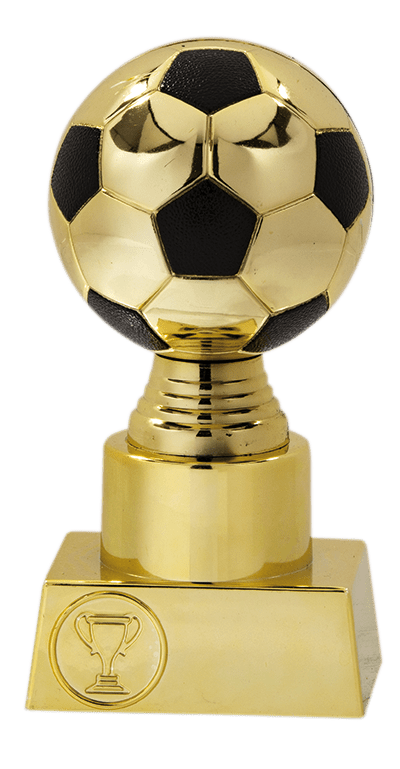 Zlata plastová futbalová trofej