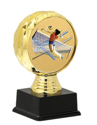 Trofej na podstavci zlatej farby