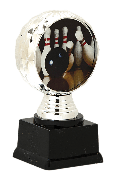 Trofej na podstavci striebornej farby