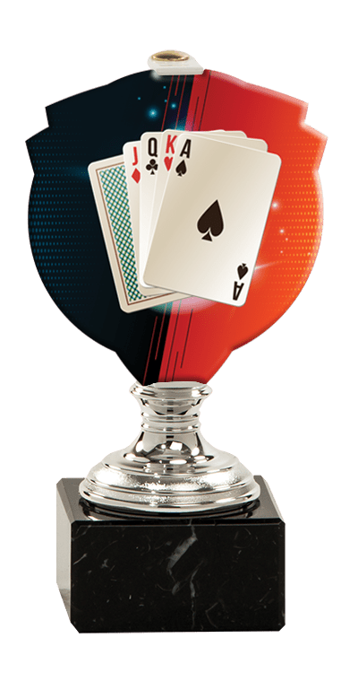Trofej striebornej farby PLEXI karty
