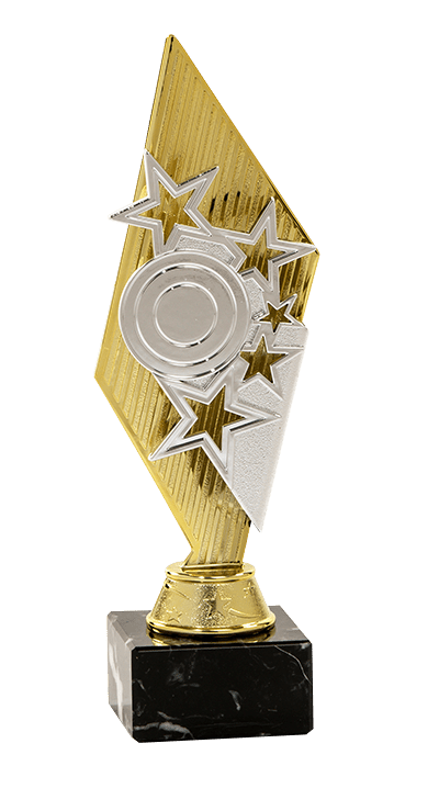 Trofej zlatej farby pre maxi emblém