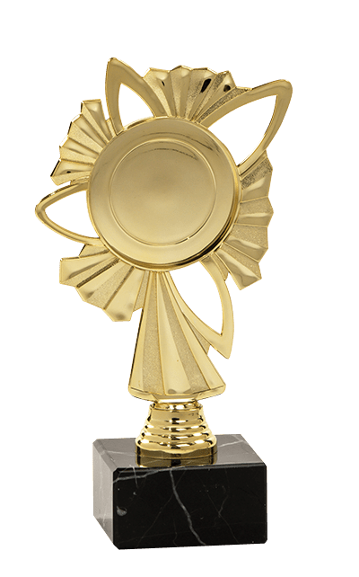 Trofej zlatej farby pre maxi emblém