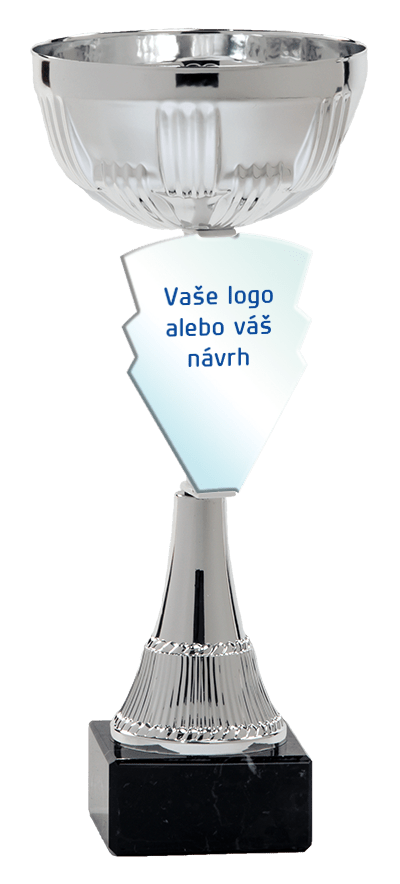 Pohár striebornej farbyPLEXI neutrál