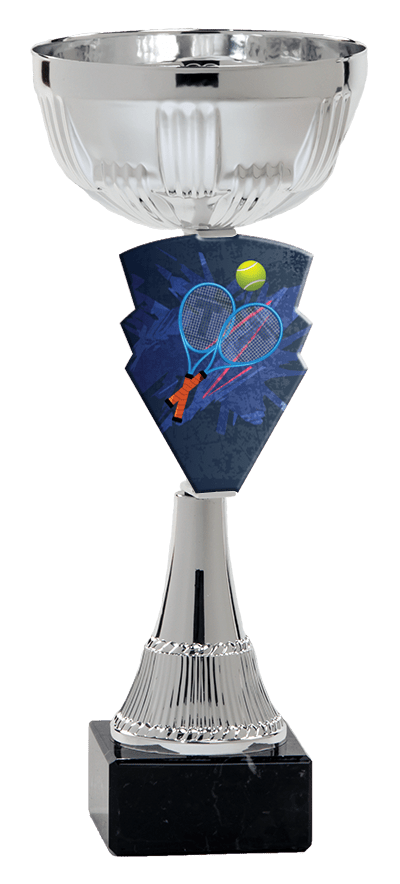 Pohár striebornej farbyPLEXI tenis