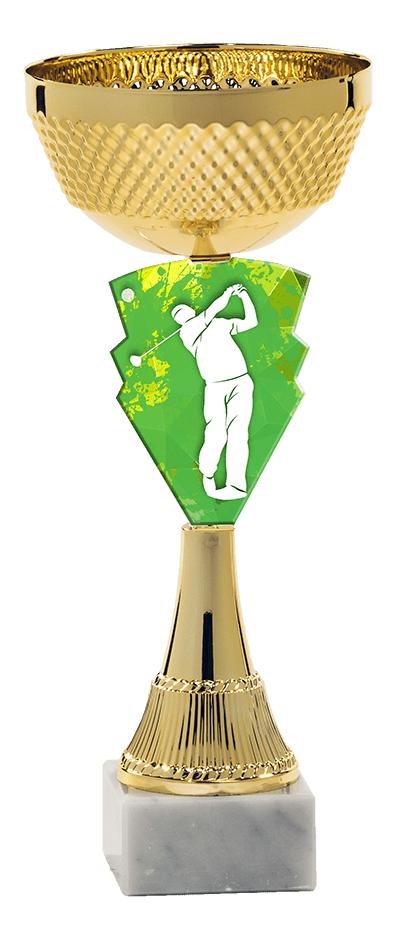 Golfový pohár zlatej farbyPLEXI