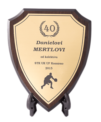 Drevená plaketa erb