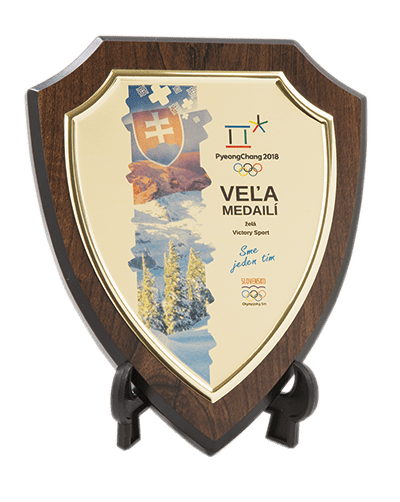 Drevená plaketa erb