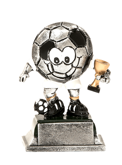 Futbalová trofej smejko s loptou