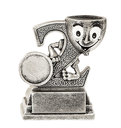Trofej smejko 1.2.3. miesto s miestom pre emblém