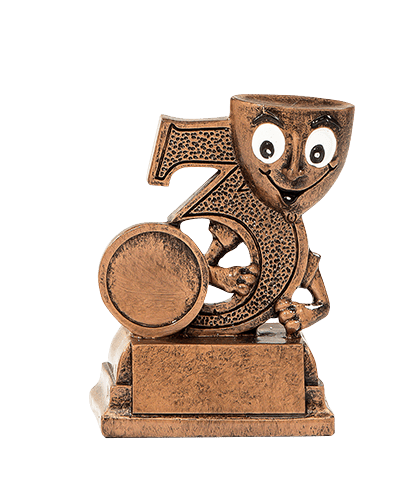 Trofej smejko 1.2.3. miesto s miestom pre emblém