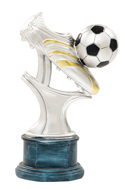 Futbalová figurína , futbalová kopačka a lopta